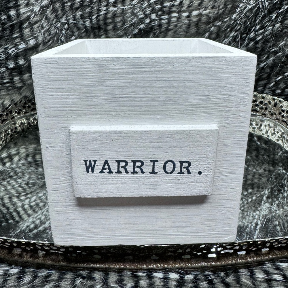 “Warrior.” Multi Purpose Holder Box 4.5”x4.5”x4.5”